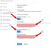 Google Analytics Site Search-Tracking für die Suchfunktion einer Webseite aktivieren